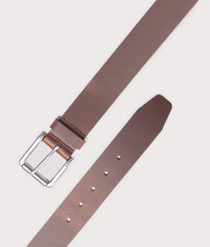 BOSS Joris Belt for men in Dark Brown at EQVVS Detail Shot