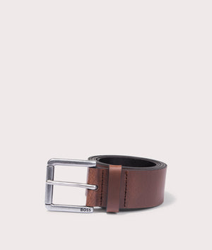 BOSS Joris Belt for men in Dark Brown at EQVVS Rolled Shot