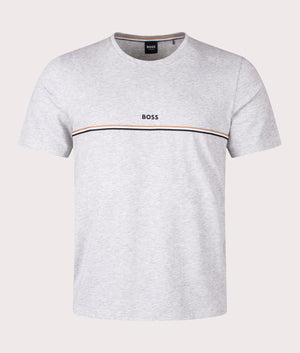 Lightweight Unique T-Shirt in Medium Grey by BOSS. EQVVS Front Angle Shot.