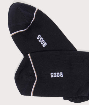 BOSS 2 Pack LC Iconic CC Socks in Black. At EQVVS Menswear. Flat shot