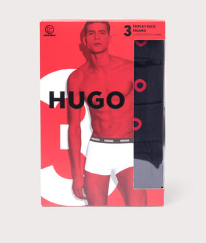 Hugo 3 Pack Boxers in black at EQVVS Menswear pack shot