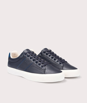 BOSS Aiden Tenn Trainers for men in Dark Blue at EQVVS angle shot