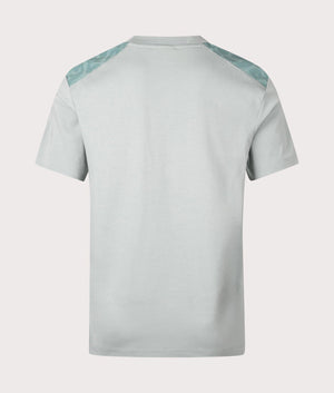 Dabieno T-Shirt in Open Grey by HUGO. EQVVS Back Angle Shot.