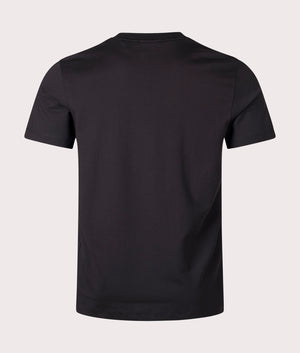 HUGO Dimoniti T-Shirt in Black. Back angle shot at EQVVS.