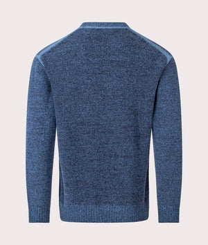 BOSS Relaxed Fit Kluna Jumper for men in Dark Blue at EQVVS Back Shot