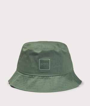 BOSS Febas Bucket Hat in Open Green at EQVVS Front Shot