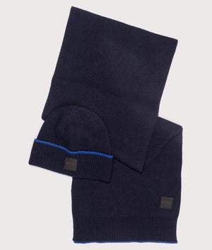 Discover the Amato Beanie & Scarf Gift Set in Black at EQVVS, Gift Set Shot.