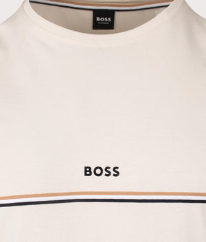 BOSS Unique T-Shirt in Open White. EQVVS Detail shot.