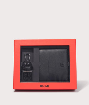 Hugo Keyring And Wallet in black at EQVVS Menswear box shot