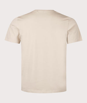 BOSS Lightweight Unique T-Shirt in Light Beige. EQVVS back shot.