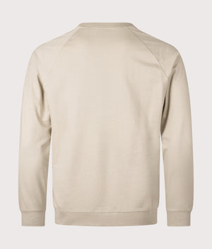 BOSS Authentic Sweatshirt in Light Beige. Shot at EQVVS.  Reverse shot.