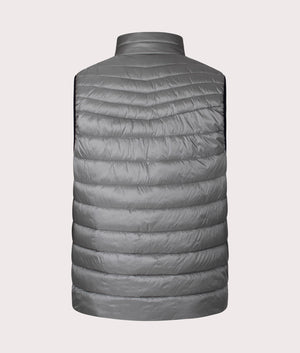 Slim Fit Odeno1 Gilet in Open Grey by Hugo Boss. EQVVS Menswear Back Shot. 