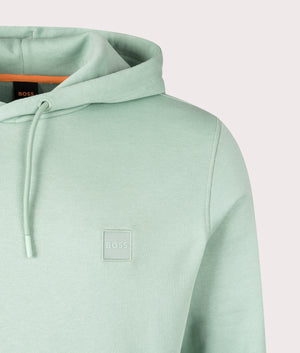 BOSS Wetalk Hoodie in Light/Pastel Green for Men at EQVVS Detail Shot