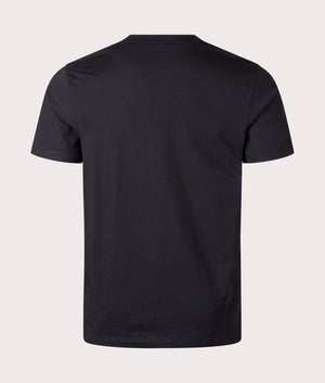 Dulive U244 T-Shirt in Black from HUGO. Back angle shot at EQVVS.