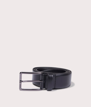 BOSS Erman Belt for men in black at EQVVS rolled shot