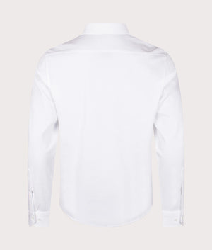 BOSS Motion Long Sleeve Shirt in White. EQVVS Back Shot.