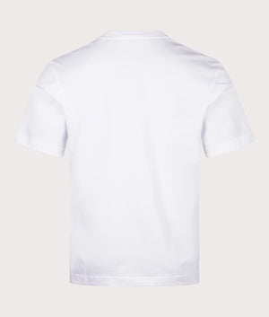 HUGO Nutungo T-shirt in white, 100% cotton at EQVVS. Back shot. 