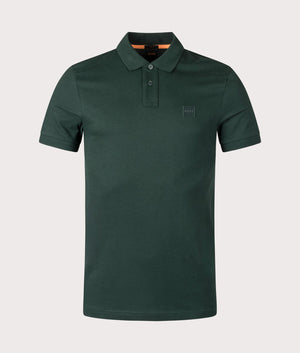 Open Green Passenger Polo Shirt by BOSS. Shot at EQVVS. Front shot. 