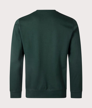 Relaxed  Fit Westart Sweatshirt in Open Green from BOSS. Back angle shot at EQVVS.