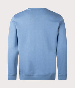 Relaxed  Fit Westart Sweatshirt in Light/Pastel Blue from BOSS. Back angle shot at EQVVS.