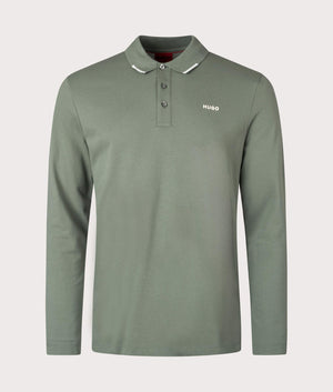 Derrikos Polo Shirt in Open Green. Front angle shot at EQVVS.