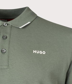 Derrikos Polo Shirt in Open Green. Detail angle shot at EQVVS.