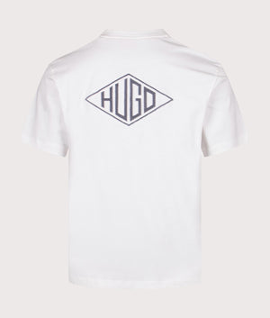 HUGO Darunu T-Shirt in White. Shot at EQVVS. Reverse shot. 