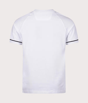 BOSS Tee Rib T-Shirt in white at EQVVS. Back Shot.