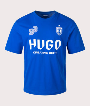 Hugo Nebulop T-Shirt in Open Blue. Shot at EQVVS. Front Shot