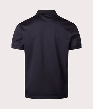 BOSS Philix Pima Polo Shirt in Dark Blue. EQVVS Back Shot.