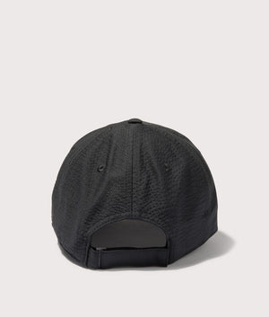 BOSS Seersucker Zed Cap in Black. Shot at EQVVS.  Back shot. 