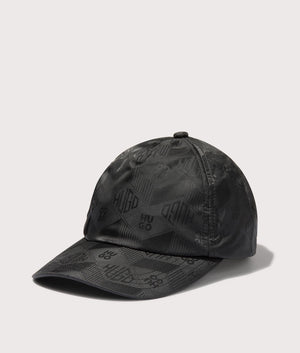 HUGO Jude M Geo Cap in Black. Shot at EQVVS. Side angle shot. 