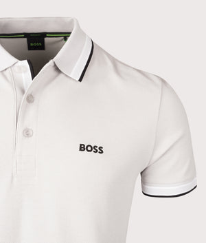 Paddy Polo Shirt in ligth grey by BOSS. Shot at EQVVS. 