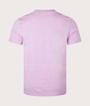 BOSS Crew Neck Tee T-Shirt in Light/Pastel Purple. EQVVS Back Shot.