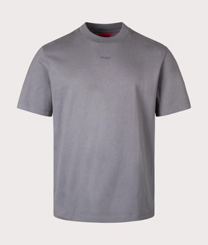 Relaxed Fit Dapolino T-Shirt in Open Grey from HUGO. Front angle shot at EQVVS.