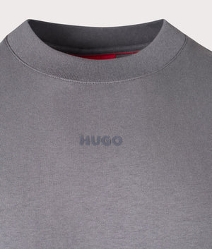 Relaxed Fit Dapolino T-Shirt in Open Grey from HUGO. Detail angle shot at EQVVS.