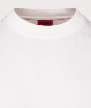 Hugo Relaxed Fit Dapolino T-Shirt in Natural. Shot at EQVVS. Detail Shot