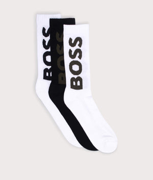 3 Pack QS Rib Logo Socks