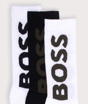 3 Pack QS Rib Logo Socks