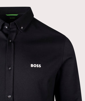 BOSS Black Motion Shirt, shot at EQVVS. Detail shot. 