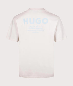 HUGO Nalono T-Shirt in Open White. Shot at EQVVS. Back shot. 