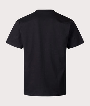 Carhartt WIP Relaxed Fit American Script T-Shirt in Black at EQVVS. Back Shot.