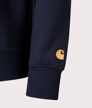 Carhartt-WIP-Chase-Sweatshirt-Navy-Gold-EQVVS-Detail-Picture