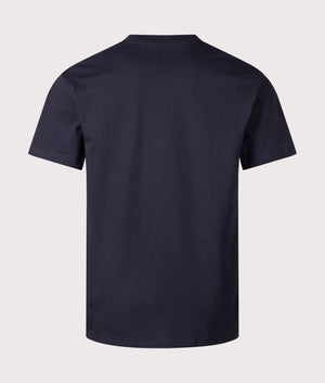 Carhartt WIP Relaxed Fit Chase T-Shirt in Dak Navy. Back Shot at EQVVS.