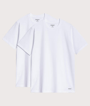 Carhartt wIP 2 Pack T-Shirt in White. EQVVS. Flat shot. 