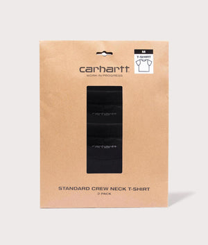 Carhartt WIP Two Pack Crew Neck T-Shirt in Black for men at EQVVS packaging Shot