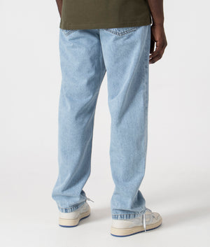 Relaxed Fit Landon Jeans in Blue by Carhartt. EQVVS Side Model Shot.