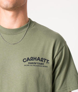 Relaxed-Fit-Swamp-Tours-T-Shirt-Dollar-Green-Carhartt-WIP-EQVVS