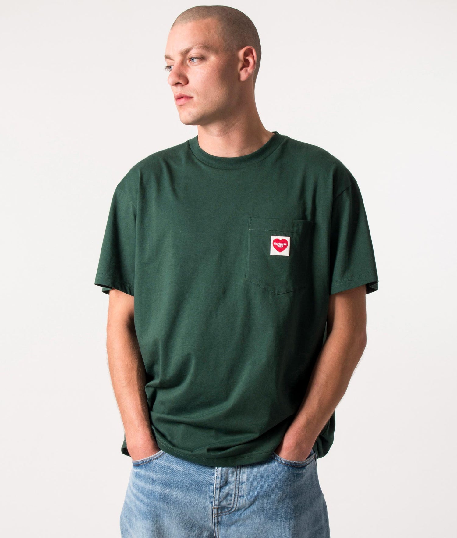 Pocket Heart T-Shirt Discovery Green | Carhartt WIP | EQVVS