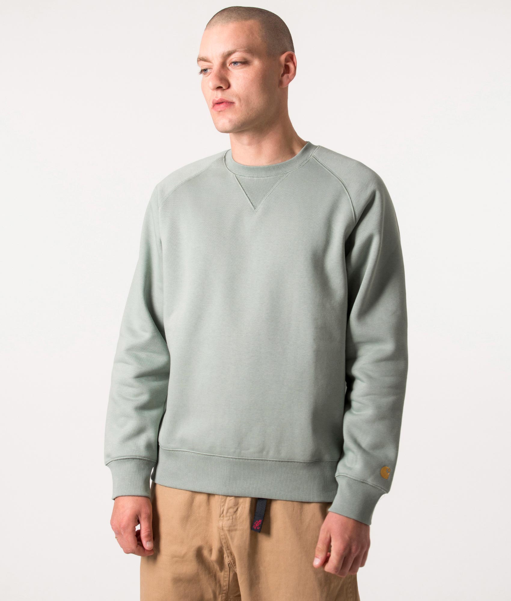 Chase Sweatshirt Glassy Teal/Gold | Carhartt WIP | EQVVS